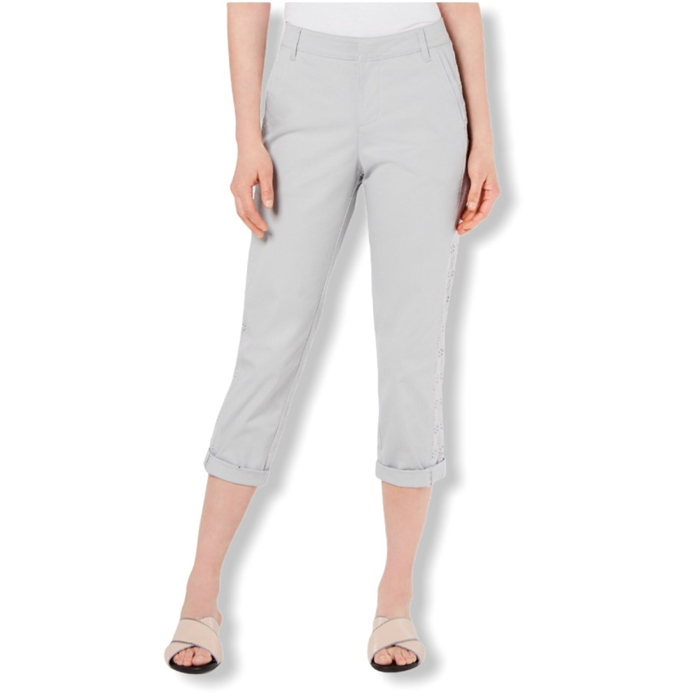 Style & Co Eyelet-Trim Capri Pants